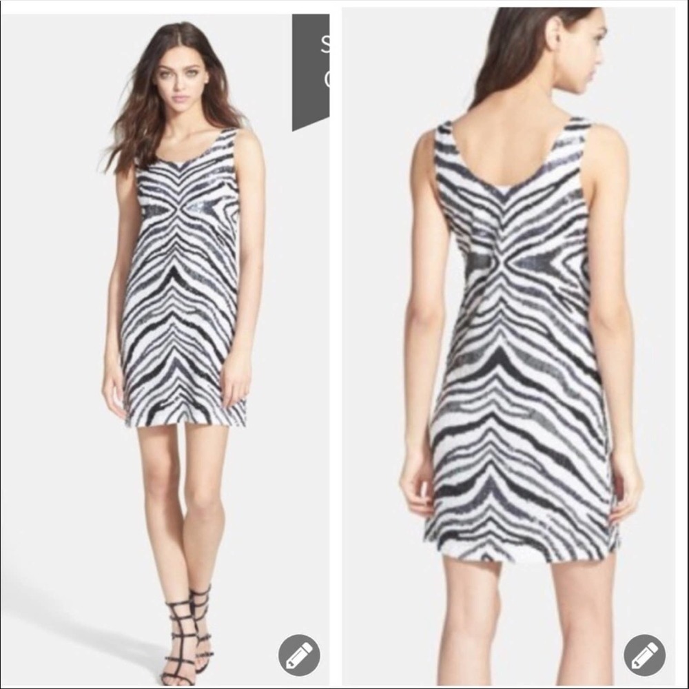 Alexia Admor Black and White Zebra Print Dress